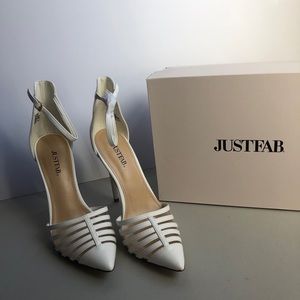 NEW 9 White JustFab Heels Lead the Way Pump